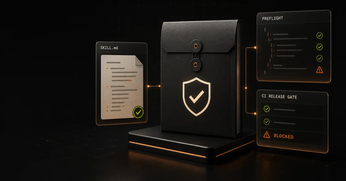 Agent Skill Preflight Kit package review interface.